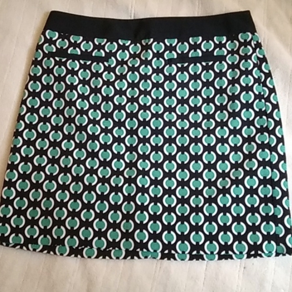 Worthington black and teal pencil skirt